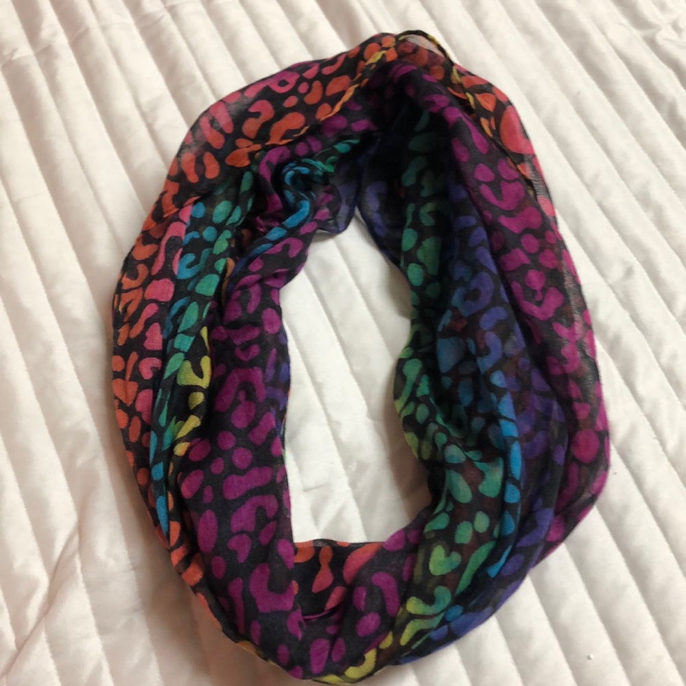 Rainbow Leopard Infinity Scarf (4/$10, 10/$20)